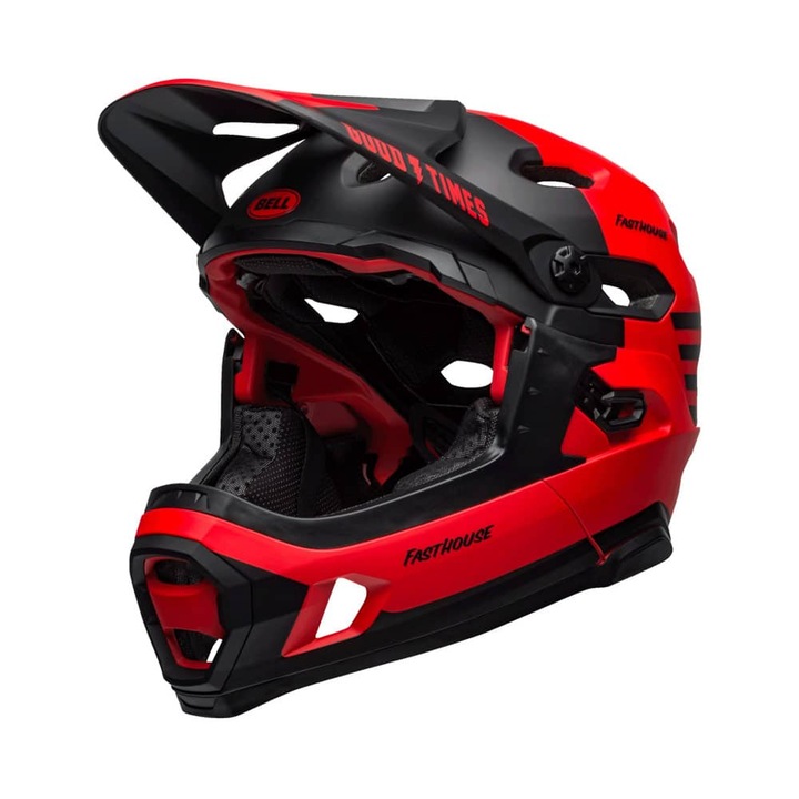 Каска за колоездене, звънец, черна/червена, M