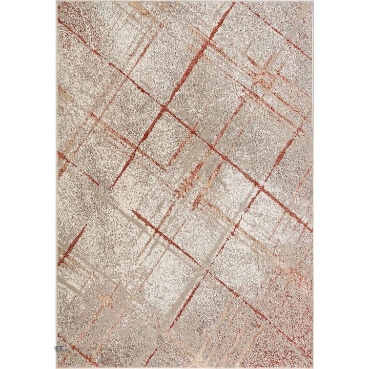 Modern szőnyeg, Anny 33007, 58x110 cm, Bézs