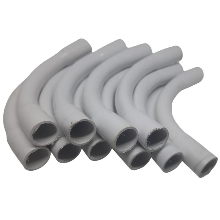 Set 10 bucati cot plastic pentru teava PVC tub bergman 20mm