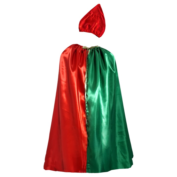 Costum spiridus 2 piese pelerina si coif, 3-6 ani, S