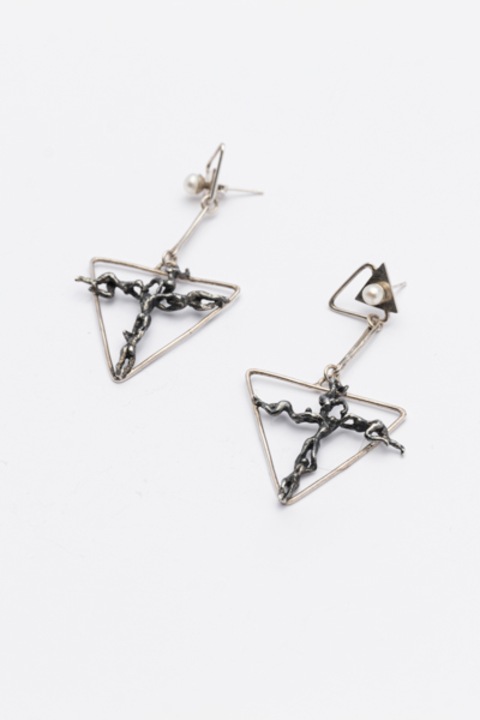 Cercei TRINITATE, Argint 925, perle de cultura, 9.14g