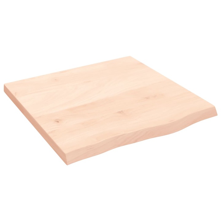 VidaXL kezeletlen tömör tölgyfa fali polc 60x60x(2-4) cm 363534