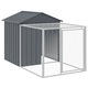 Cotet de pui vidaXL, cu incinta antracit 117x813x123 cm otel galvanizat, 37.4 kg