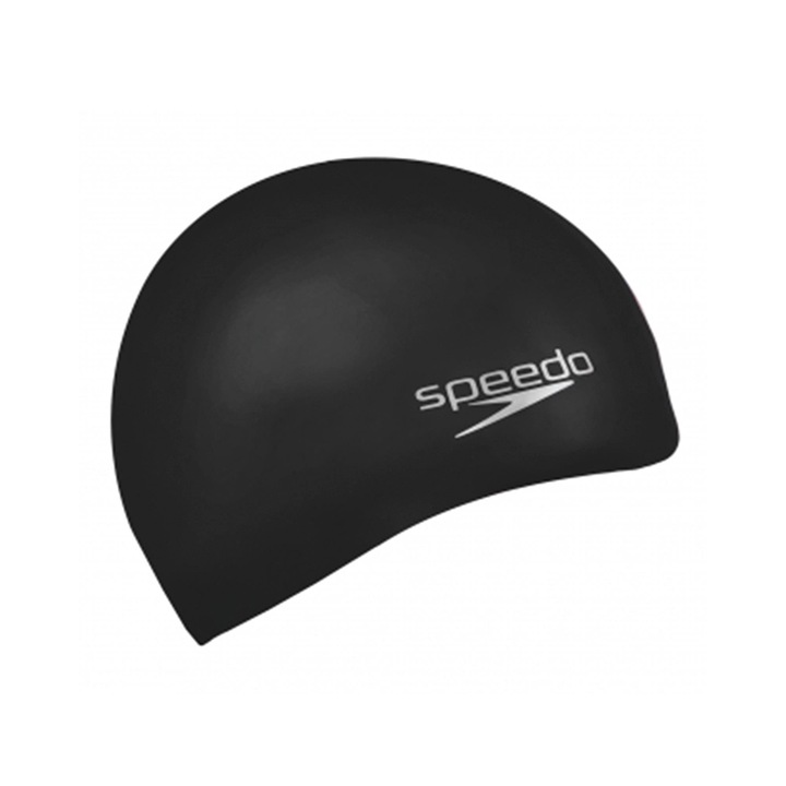Детска плувна шапка Speedo Plain Moulded Silicone, Черна/Бяла