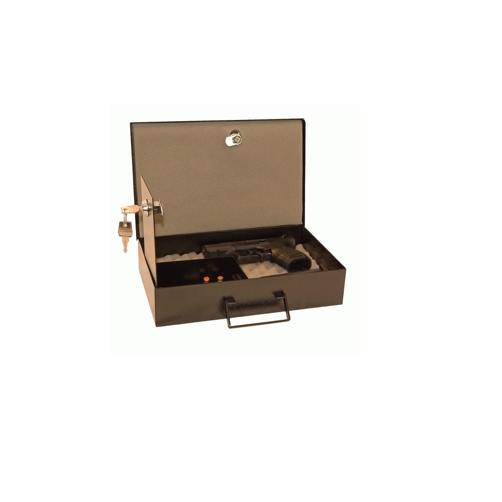 Caseta de siguranta pentru pistol si munitie GunBox 44101 TRZ, 28x18x6 cm