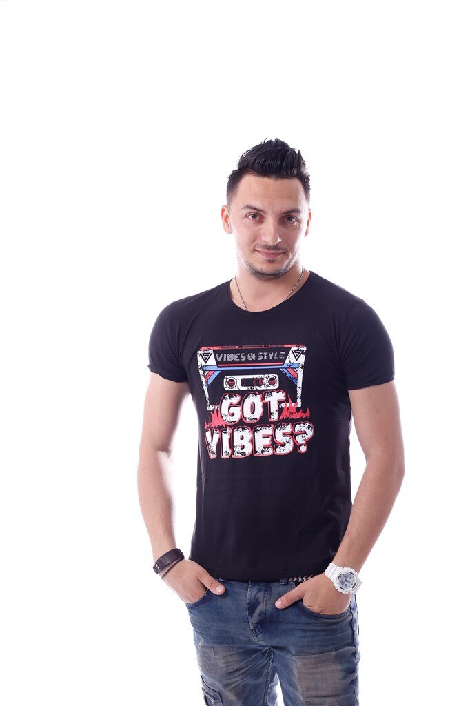 Tricou Got Vibes Caseta, Vibes & Style, Negru