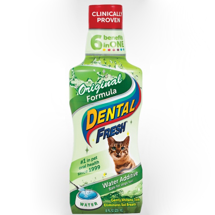 Apa de gura pentru pisici si caini Dental Fresh, Original Formula, 237 ml