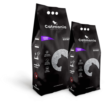 Nisip pentru pisici Catmania, Bentonita, Lavanda, 5 L