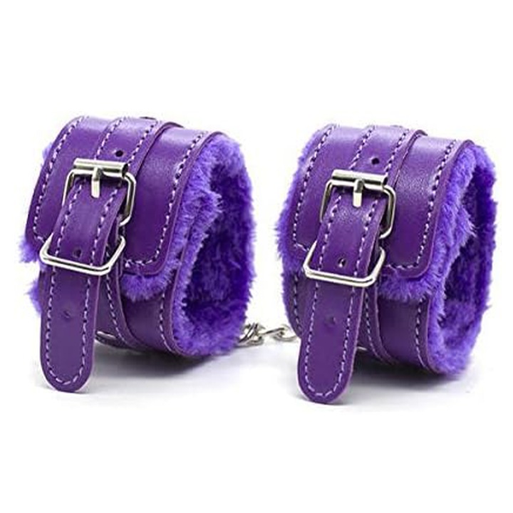 Еротични играчки, деликатни белезници, мек и безопасен захват, робството е забавна тема за игра, модел прави каквото искаш, регулируем, универсален размер, лилаво, EFAYN