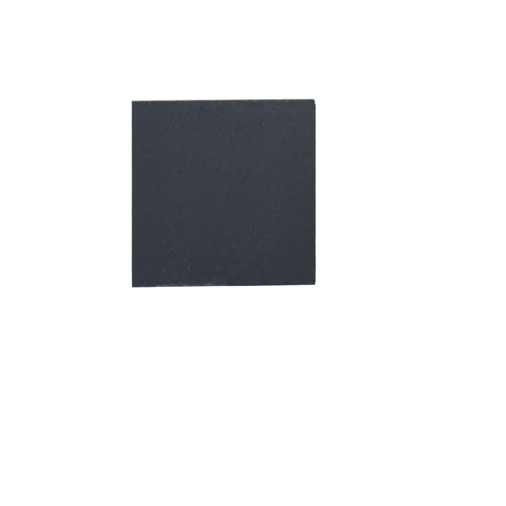 Set 10 suporturi de pahare, Relaxdays, din ardezie, dimensiuni 10 x 10 cm, antracit