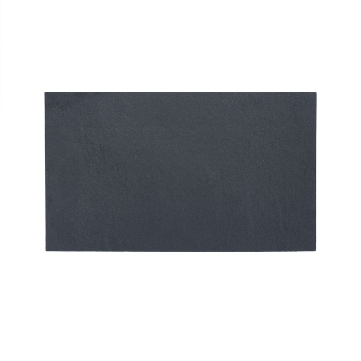 Set 6 platouri din ardezie, Relaxdays, dimensiuni 26 x 16 cm, negru