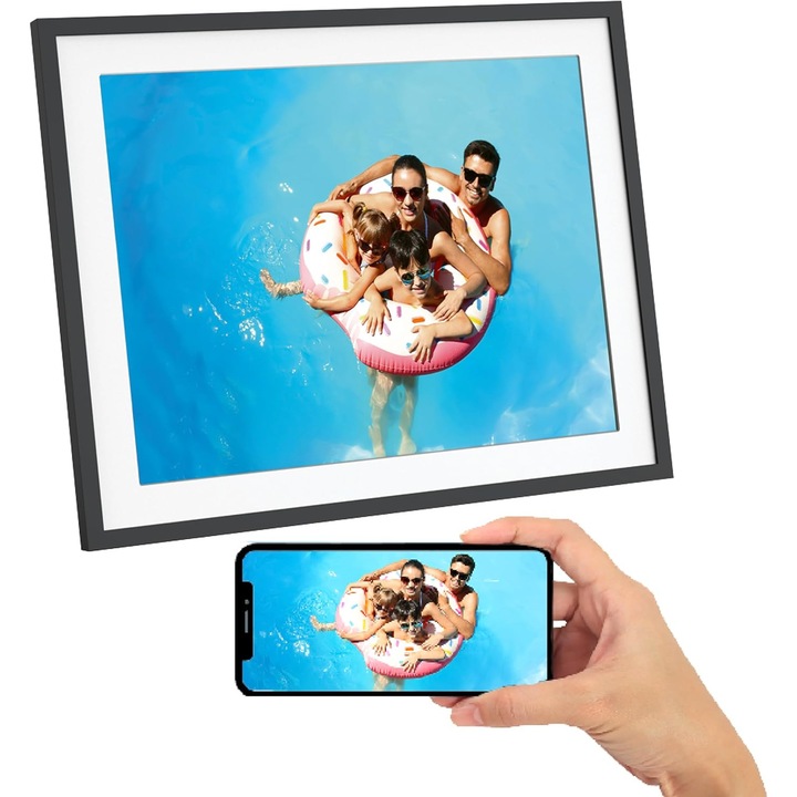 Rama foto digitala, AGFAPHOTO Realiview APF1700,17', 32GB, Wi-Fi, negru