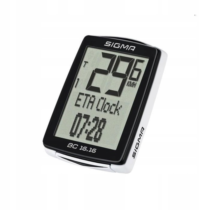 Велокомпютър BC 16.16 STS, Sigma, черно/бяло