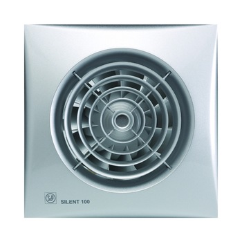 Ventilator de extractie pentru baie Soler & Palau Silent 100 CZ Silver, Sistem axial, Diametru 100 mm, 2400 RPM, Debit de aer 95 mc/h, 12V Ventilator de extractie pentru baie Soler & Palau Silent 100 CZ Silver, Sistem axial, Diametru 100 mm, 2400 RPM, Debit de aer 95 mc/h, 12V