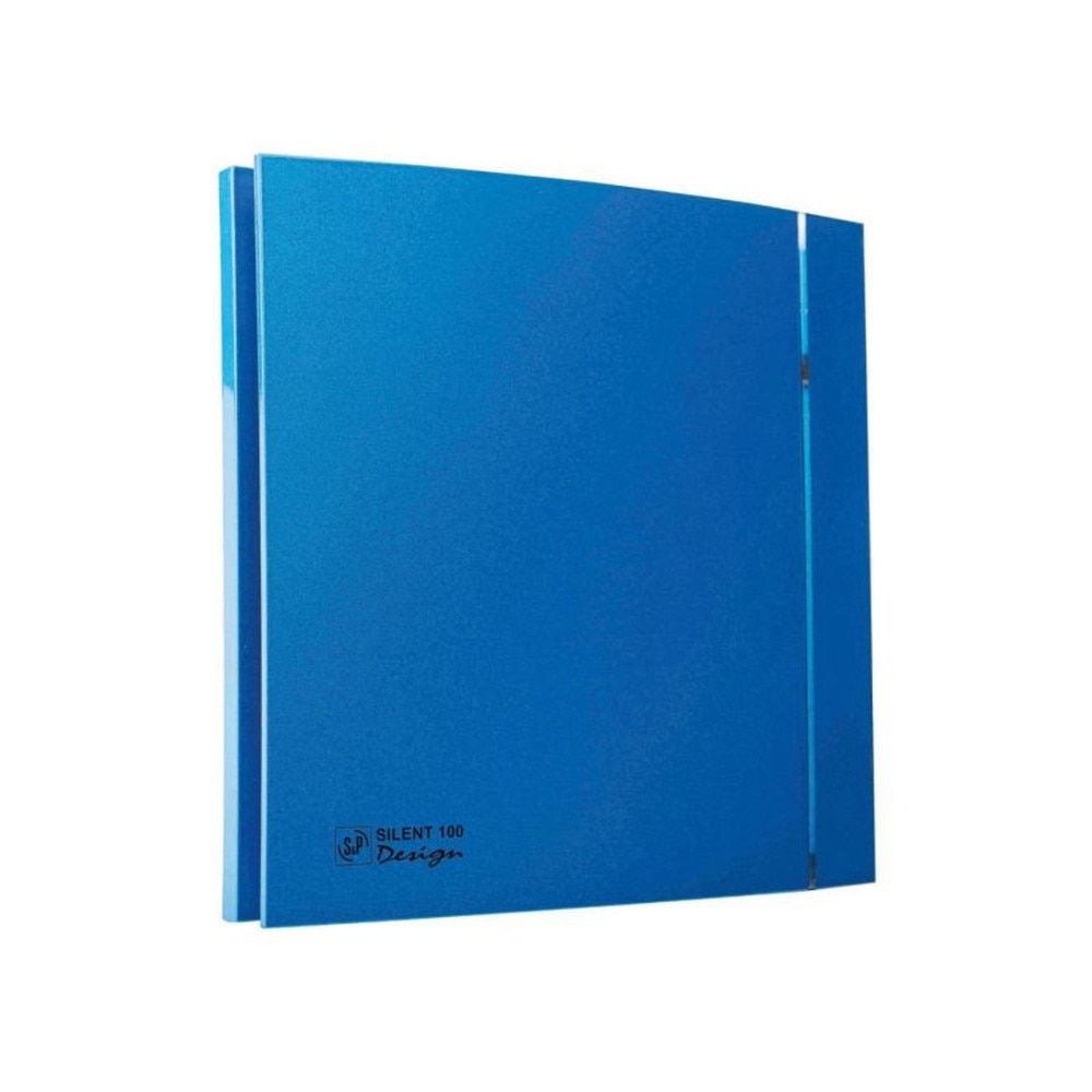 Ventilator de extractie pentru baie si grupuri sanitare Soler & Palau Silent 100 CZ Blue Design 4C, Sistem axial, Diametru 100 mm, 2100 RPM, Debit aer 85 mc/h