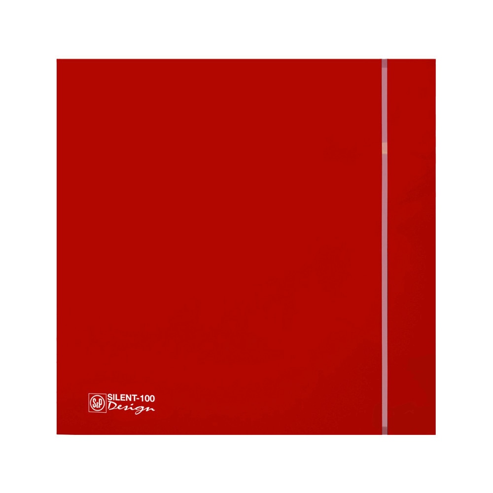 Ventilator de extractie pentru baie si grupuri sanitare Soler & Palau Silent 100 CZ Red Design 4C, Sistem axial, Diametru 100 mm, 2400 RPM, Debit aer 95 mc/h