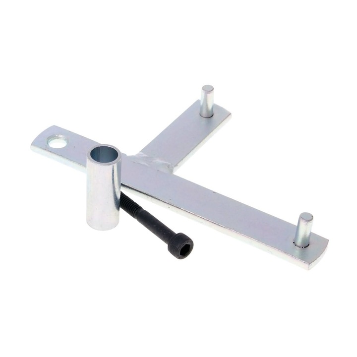 Suport blocare variator, Buzzetti, Compatibil cu Vespa Primavera/Sprint/Liberty, Argintiu