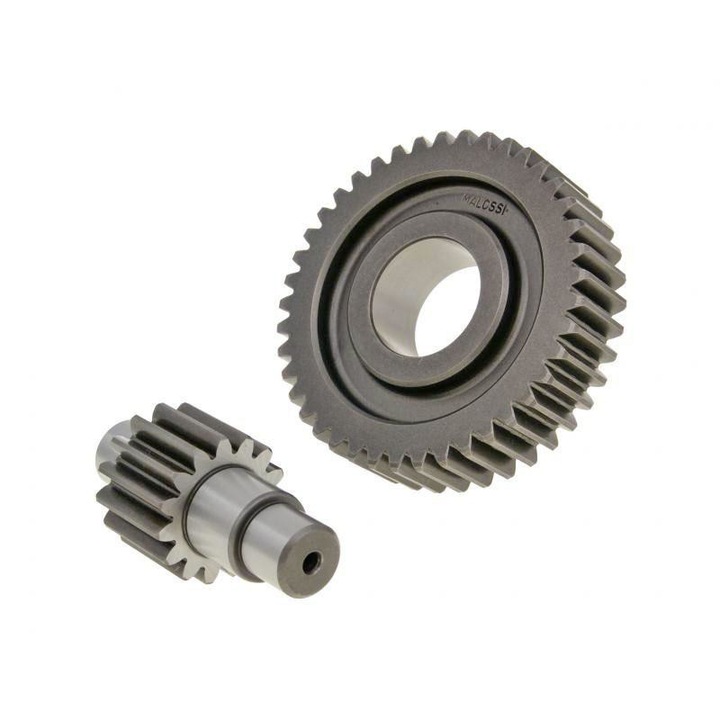 Set transmisie finala secundara, Malossi, HTQ 15/41, Pentru blocuri motoare Piaggio Leader, Gri
