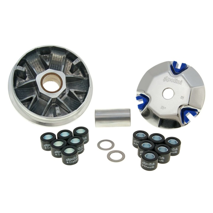 Kit variator, Polini, Compatibil cu Peugeot/Honda, Negru/Argintiu