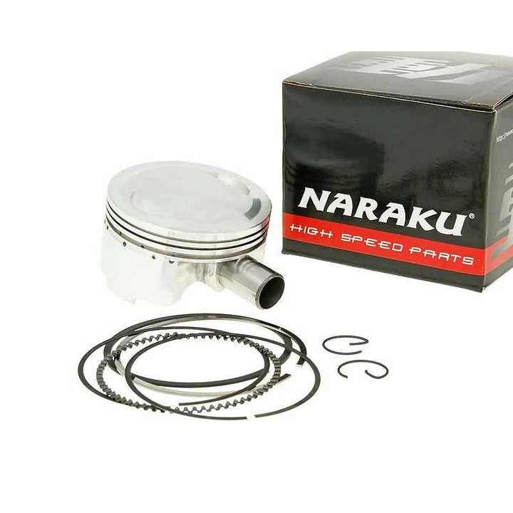 Kit piston, Naraku, 180 cc, 63 mm, Compatibil cu Kymco, Argintiu