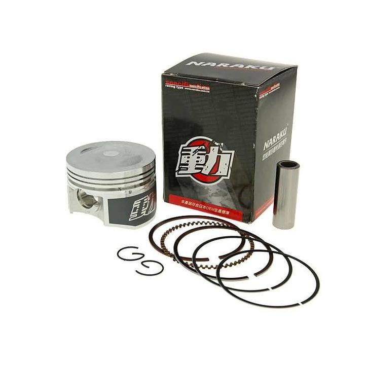 Kit piston, Naraku, 125 cc, Compatibil cu Yamaha Cygnus, Argintiu