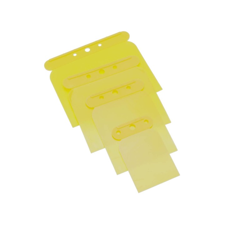 Set 4xLame chit, Presto, Plastic, Galben