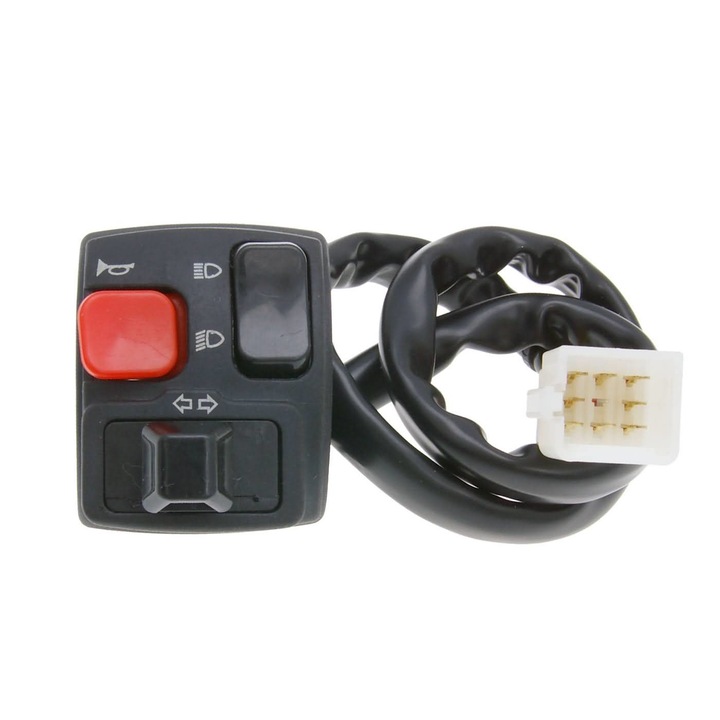 Baloldali kormánykapcsoló (index, reflektor/tompított fényszóró, duda) - Derbi Senda 2005-, Aprilia