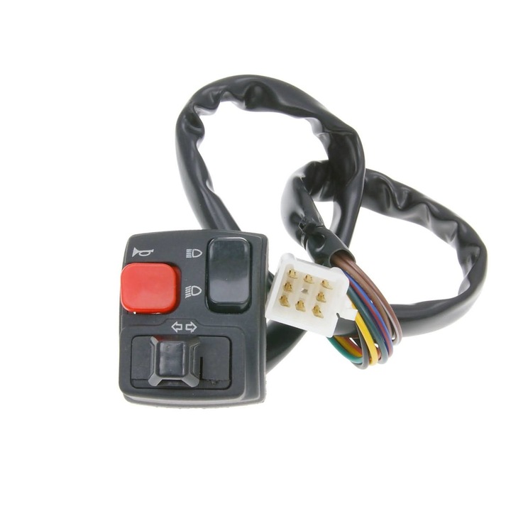 Baloldali kormánykapcsoló (index, reflektor/tompított fényszóró, duda) - Rieju RRX, MRX, SMX, MRT, R