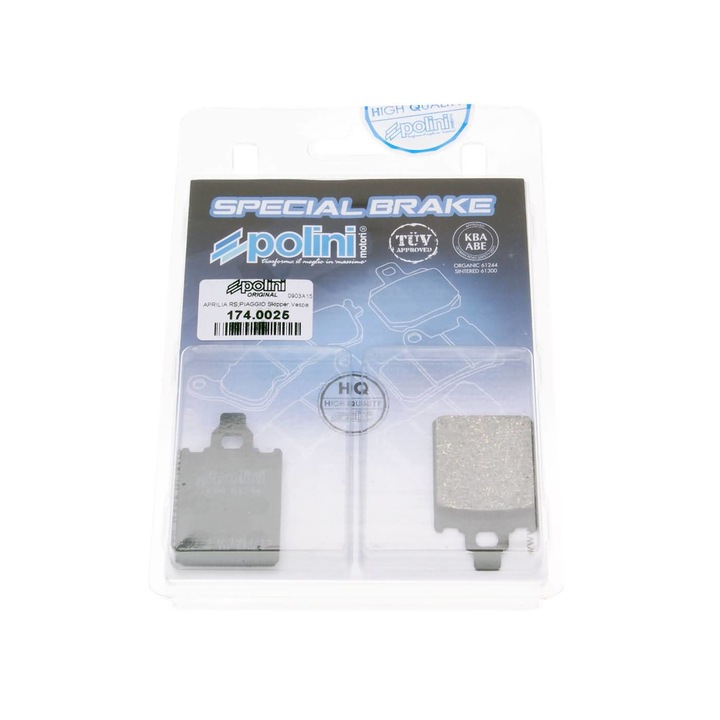 Placute de frana, Polini, Piaggio Quartz/Italjet Formula/Piaggio SKR, Argintiu