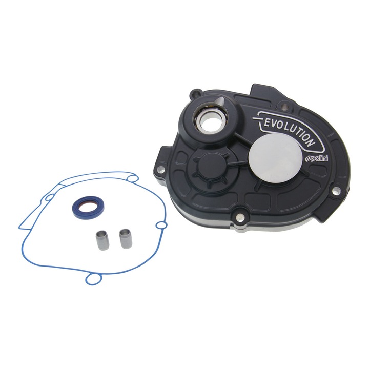 Capac cutie de viteze, Polini, Evolution, Piaggio, 12mm, Negru/Gri