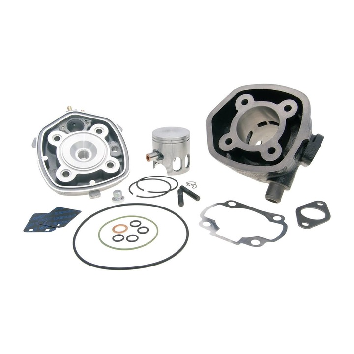 Комплект спортен чугунен цилиндър Polini 70cc - Minarelli (плосък цилиндър, водно охлаждане)