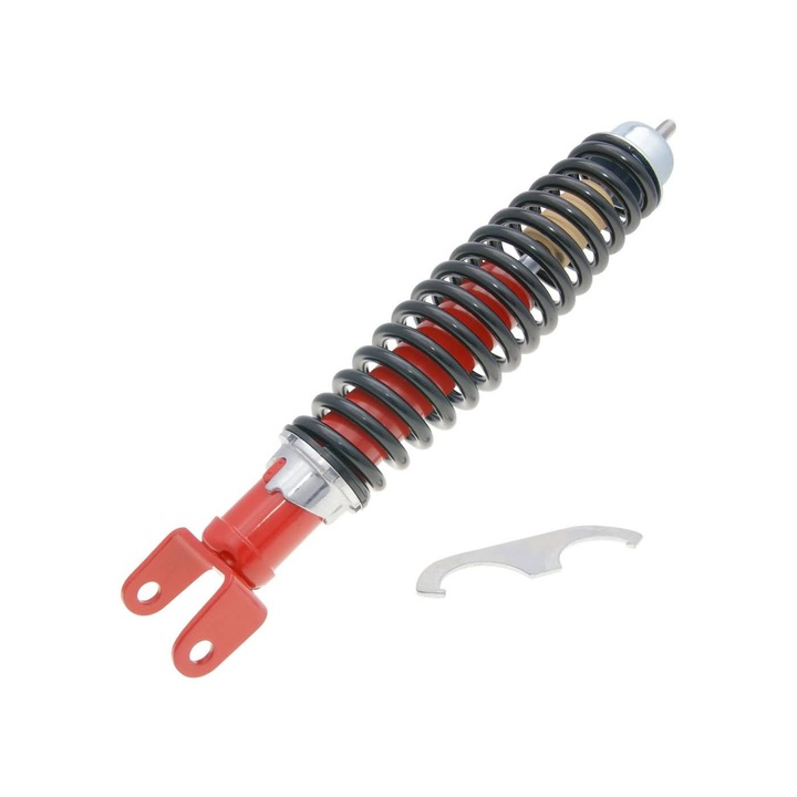 Amortizor spate, Carbone, Sport, 345mm, Pentru Vespa 50-90-125 Primavera, ET3, Rosu