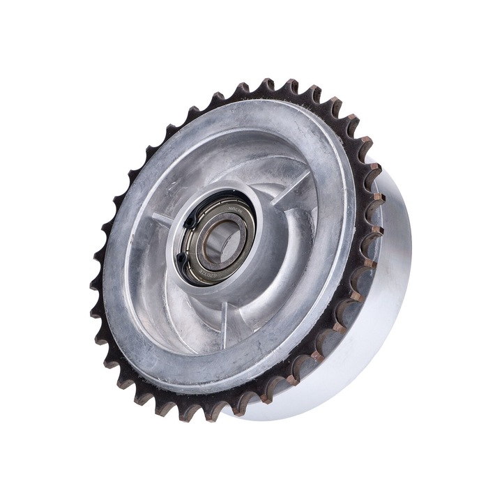 Pinion spate, Motomotors, 34 dinti, Compatibil cu Simson S50/S51/S53/S70/S83/KR51/2/KR51/1, Argintiu