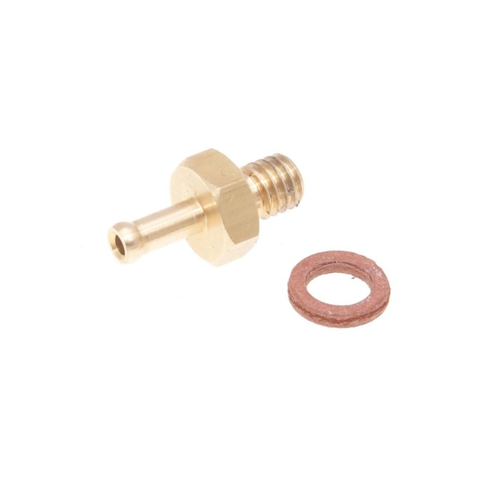 Conector de vid, Polini, M6x1mm, Pentru tub de 3mm, Auriu