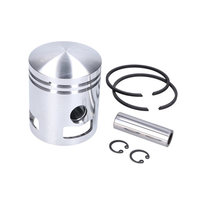 Kit piston motocicleta, Meteor, Compatibil cu Vespa PX150/P150X/PX150E/Lusso/P150S, Argintiu