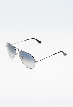 Ray-Ban, Ochelari de soare argintiu inchis polarizati, Argintiu, 58-14-135 Standard Ray-Ban, Ochelari de soare argintiu inchis polarizati, Argintiu, 58-14-135 Standard