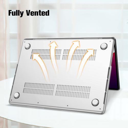 Carcasa compatibila cu MacBook Pro 14 2023 2022 2021 M2 A2779 A2442 M1 Pro/Max, Transparenta