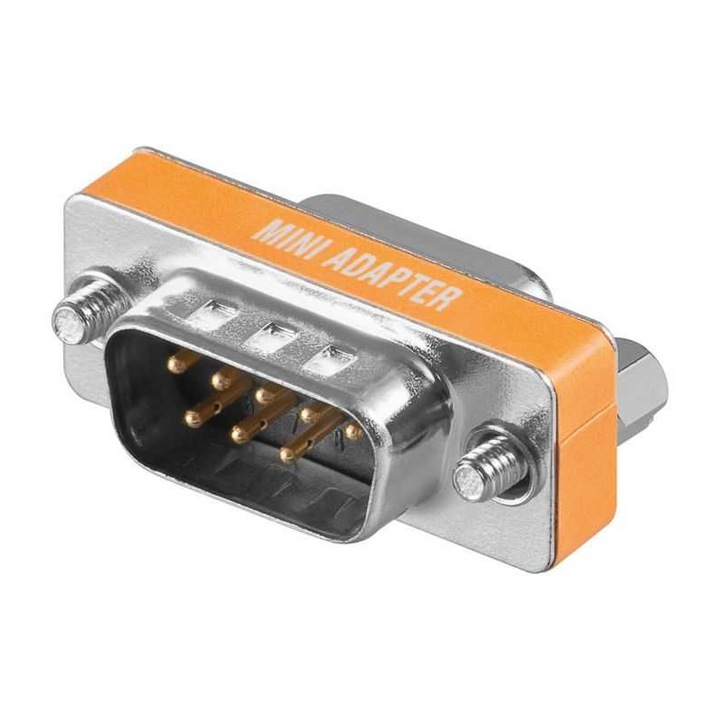 Адаптер Null Modem D-SUB RS232 мъжки 9 пинов - D-SUB RS232 мъжки 9 пинов Goobay 50687