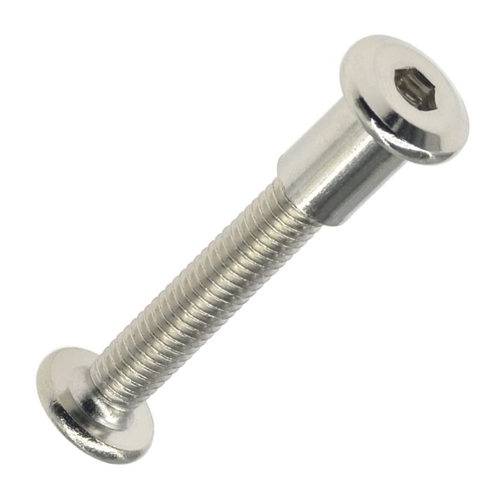 Bútorösszehúzó csavar M6x50 nikkel (4 db)