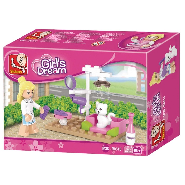 Sluban építőkészlet, állatgondozó, 30 db, M38-B0515