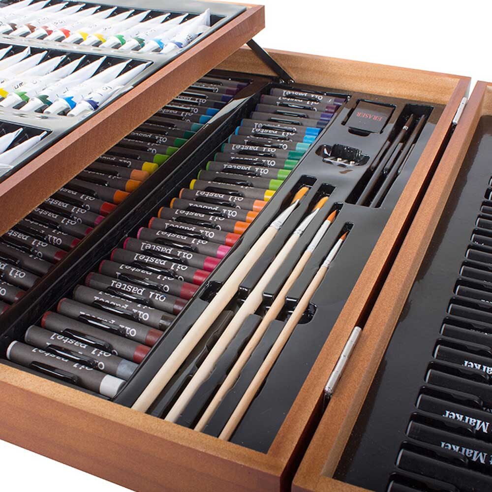 Set de pictura si desen de 174 piese, Timeless Tools, in cutie
