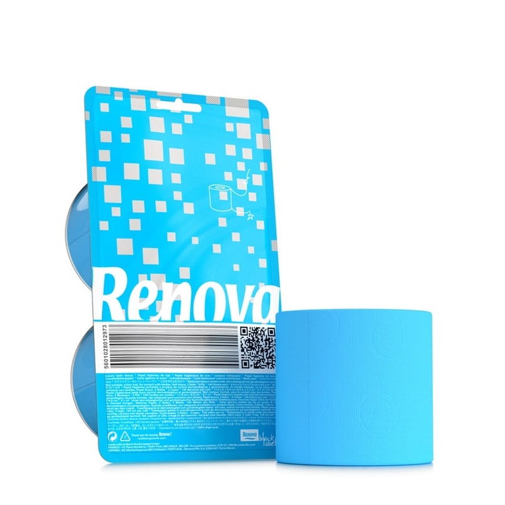 2 db WC papír tekercs készlet, Renova, kék