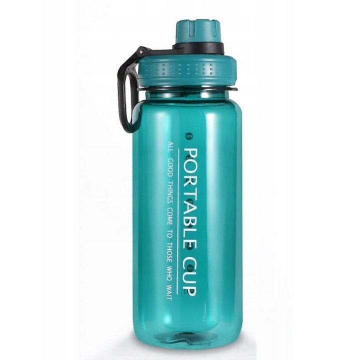 Бутилка за вода, Ecarla, Полипропилен, 600 мл, Зелена