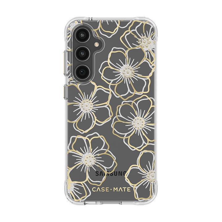 Case-Mate virágos drágakövek – Samsung Galaxy S23 FE 5G tok (arany)