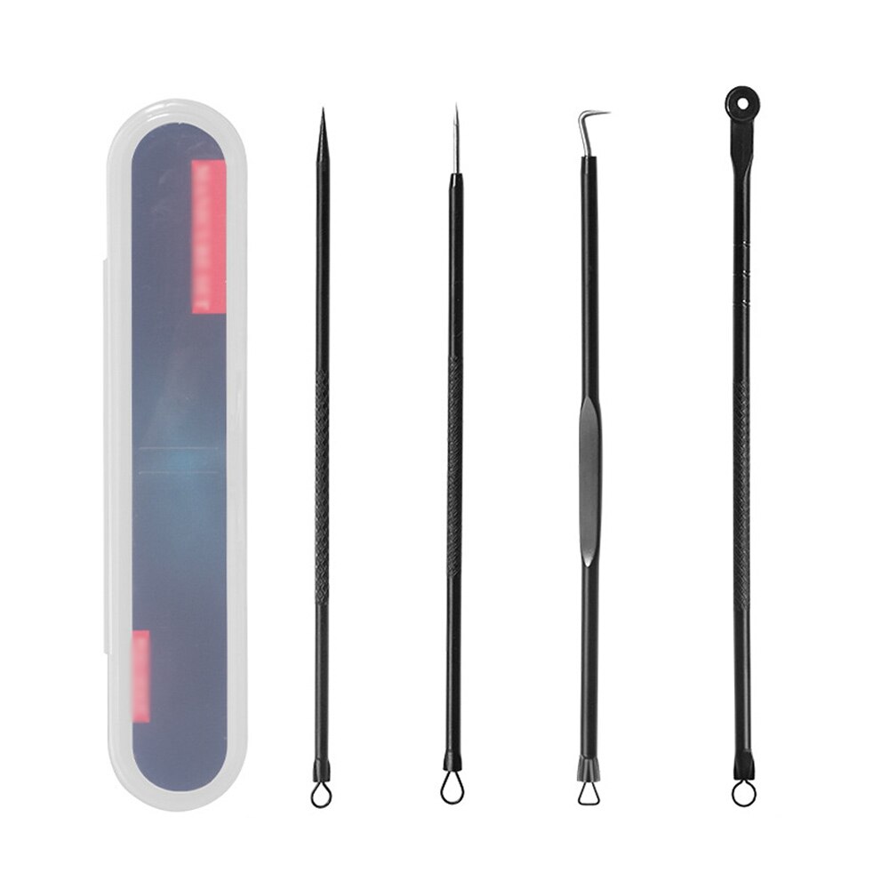 Set de 4 instrumente pentru extractie QttvbTna, pentru acnee si puncte negre