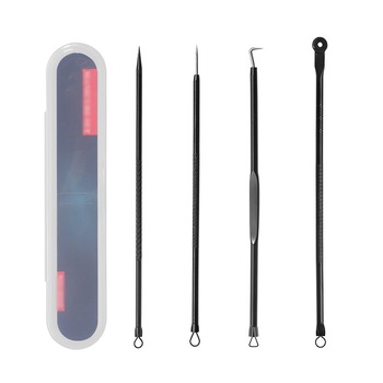 Set de 4 instrumente pentru extractie QttvbTna, pentru acnee si puncte negre Set de 4 instrumente pentru extractie QttvbTna, pentru acnee si puncte negre