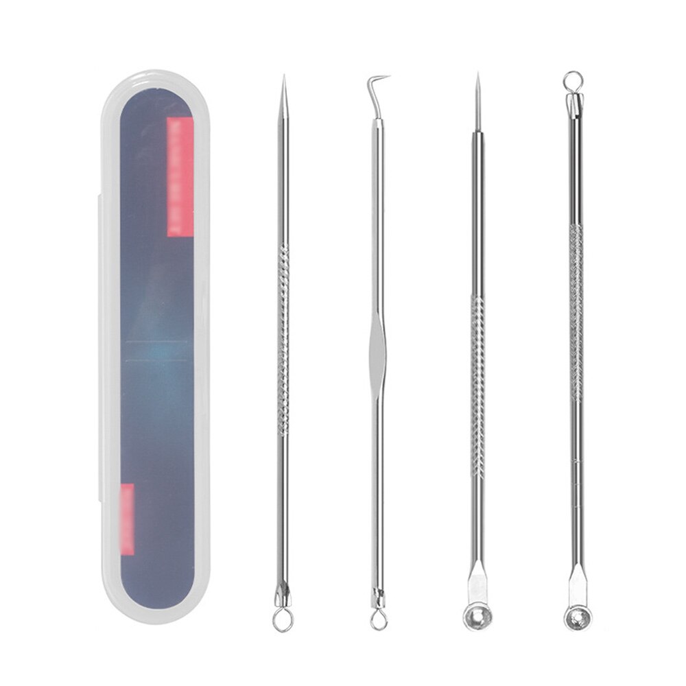 Set de 4 instrumente pentru extractie puncte negre QttvbTna, inox