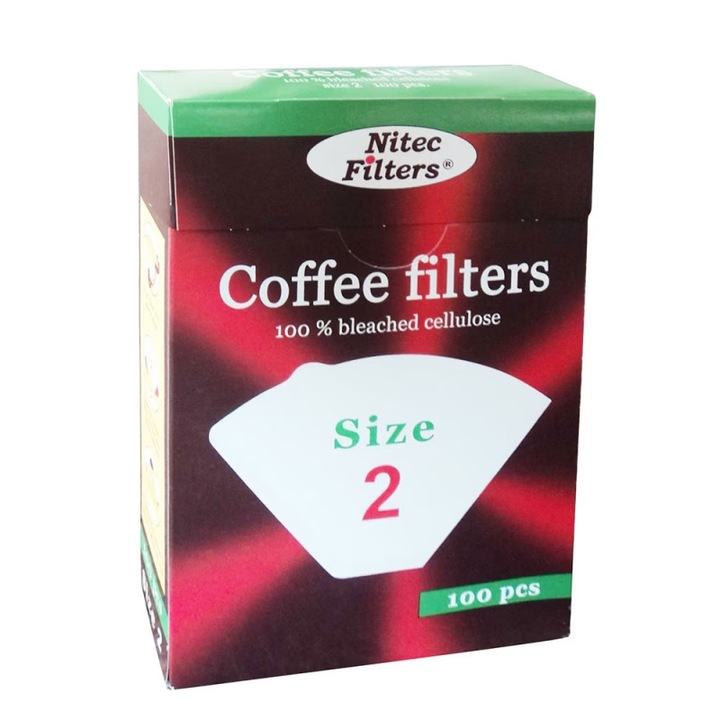 Filtre din hartie pentru cafetiera Nitec K02,2 х 100 buc