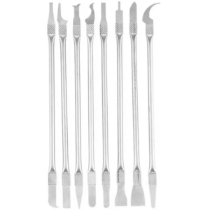 Set 8 spatule pentru modelare, Zola®, speciale pentru aplicarea, imprastirarea si netezirea materialelor moi, lungime 17 cm, argintii