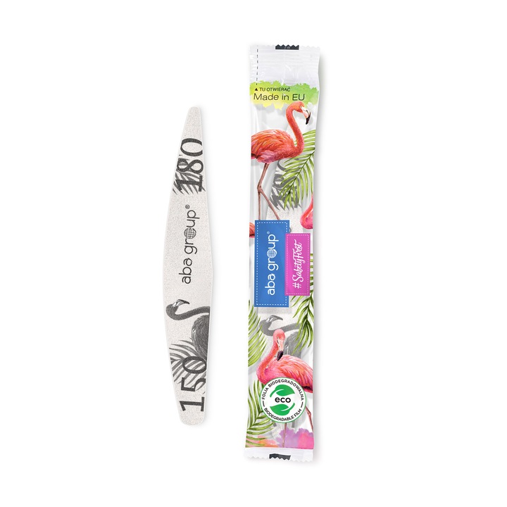 Pila profesionala, Aba Group, granulatie 150/180, alba, flamingo wing